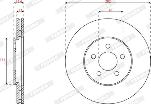 Ferodo DDF2165 - Bremžu diski www.autospares.lv