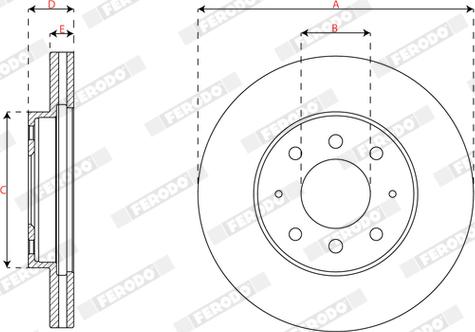 Ferodo DDF2163 - Bremžu diski www.autospares.lv