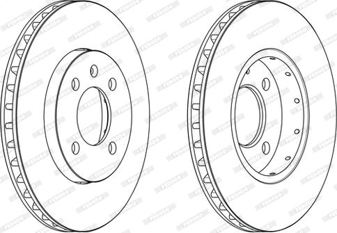 Ferodo DDF2184C - Bremžu diski www.autospares.lv