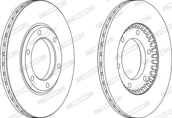 Ferodo DDF218X - Bremžu diski www.autospares.lv