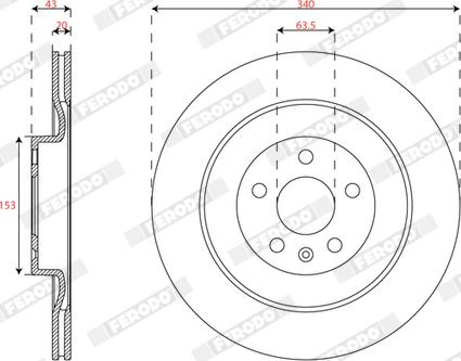 Ferodo DDF2844C - Bremžu diski www.autospares.lv