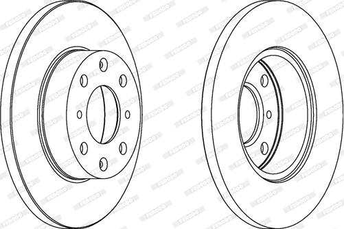 Ferodo DDF285 - Bremžu diski www.autospares.lv