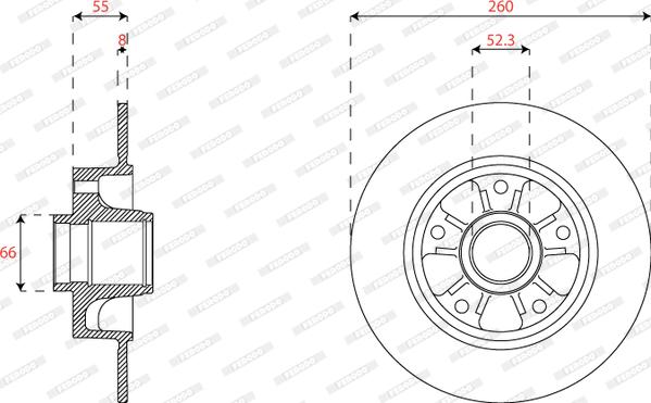 Ferodo DDF2824C-1 - Bremžu diski www.autospares.lv