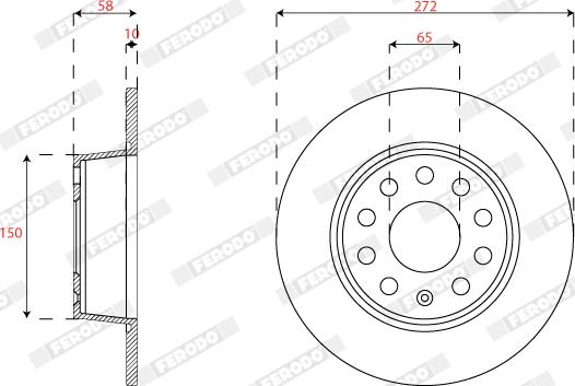 Ferodo DDF2825C - Bremžu diski www.autospares.lv