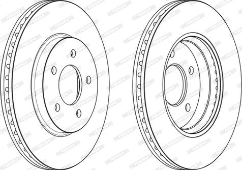 Ferodo DDF2357C - Bremžu diski www.autospares.lv