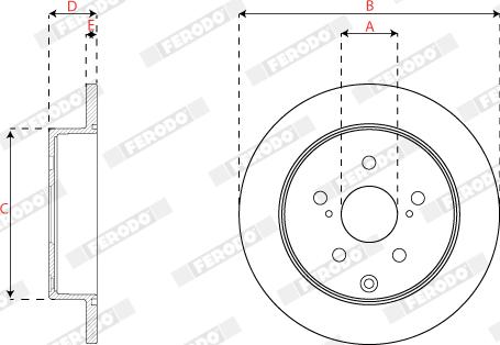 Ferodo DDF2307C - Bremžu diski www.autospares.lv