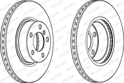 Ferodo DDF2314C-1 - Bremžu diski www.autospares.lv