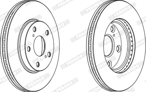 Ferodo DDF2380X - Bremžu diski www.autospares.lv