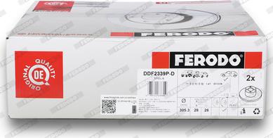 Ferodo DDF2339P-D - Bremžu diski www.autospares.lv