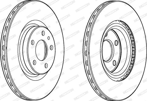 Ferodo DDF2329C - Bremžu diski www.autospares.lv