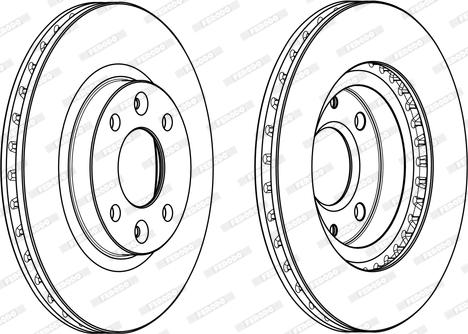 Ferodo DDF2327C - Bremžu diski www.autospares.lv