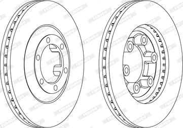 Ferodo DDF2373C - Bremžu diski www.autospares.lv