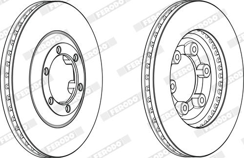 Ferodo DDF2373X - Bremžu diski www.autospares.lv