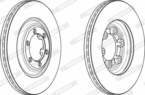 Ferodo DDF2372X - Bremžu diski www.autospares.lv