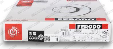 Ferodo DDF2299C-1-D - Bremžu diski www.autospares.lv