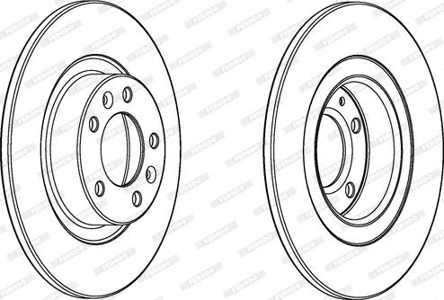 Ferodo DDF2297C - Bremžu diski www.autospares.lv