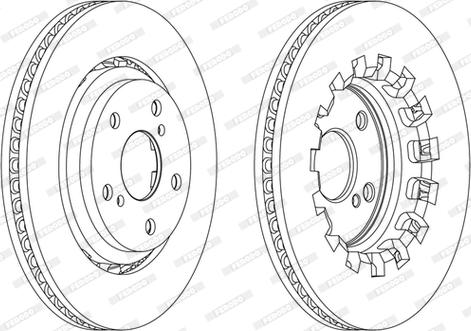 Ferodo DDF2269C - Bremžu diski www.autospares.lv