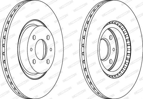 Ferodo DDF220 - Тормозной диск www.autospares.lv