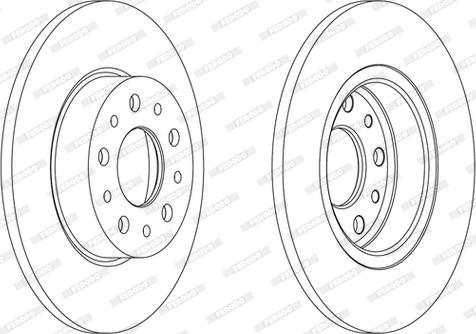 Ferodo DDF2286C - Bremžu diski www.autospares.lv