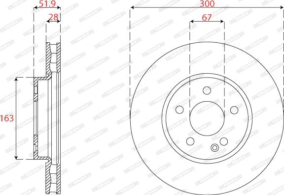 Ferodo DDF2792C - Bremžu diski www.autospares.lv