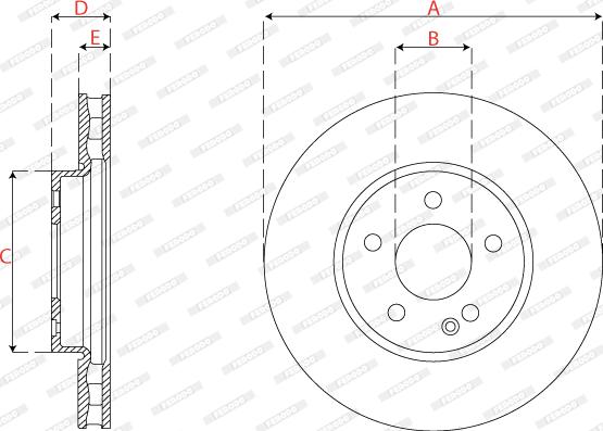 Ferodo DDF2792C - Bremžu diski www.autospares.lv