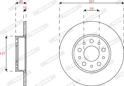 Ferodo DDF2777C - Bremžu diski www.autospares.lv