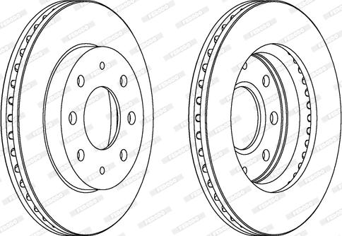 Ferodo DDF741C - Bremžu diski www.autospares.lv