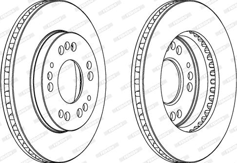 Ferodo DDF761 - Bremžu diski www.autospares.lv