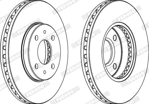 Ferodo DDF716X - Bremžu diski www.autospares.lv