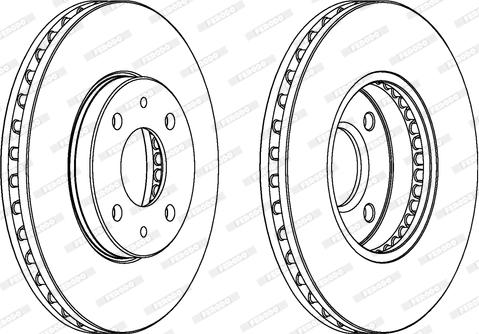 Ferodo DDF716 - Bremžu diski www.autospares.lv