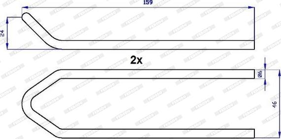 Ferodo FAC169 - Piederumu komplekts, Disku bremžu uzlikas www.autospares.lv