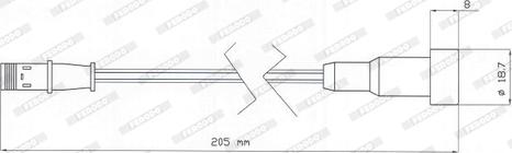 Ferodo FAI205 - Indikators, Bremžu uzliku nodilums www.autospares.lv