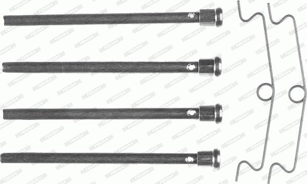 Ferodo FBA496 - Piederumu komplekts, Disku bremžu uzlikas www.autospares.lv