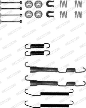 Ferodo FBA222 - Piederumu komplekts, Bremžu loki www.autospares.lv