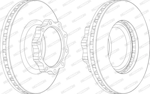 Ferodo FCR147A - Bremžu diski www.autospares.lv