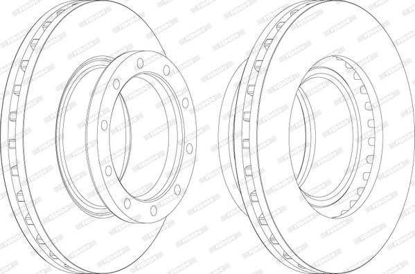 Ferodo FCR167A - Bremžu diski www.autospares.lv