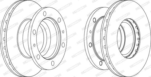 Ferodo FCR105A - Bremžu diski www.autospares.lv