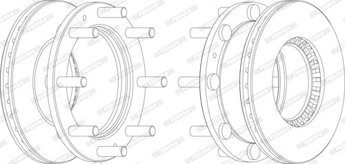 Ferodo FCR107A - Bremžu diski www.autospares.lv