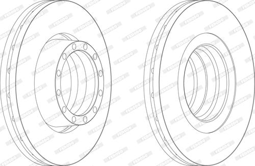 Ferodo FCR132A - Bremžu diski www.autospares.lv