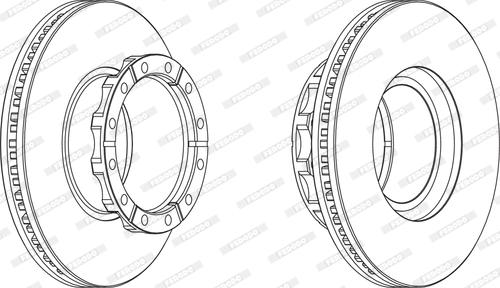 Ferodo FCR173A - Bremžu diski www.autospares.lv