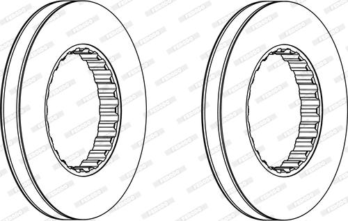 Ferodo FCR349A - Bremžu diski www.autospares.lv