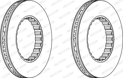 Ferodo FCR348A - Bremžu diski www.autospares.lv