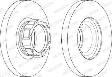 Ferodo FCR354A - Bremžu diski www.autospares.lv