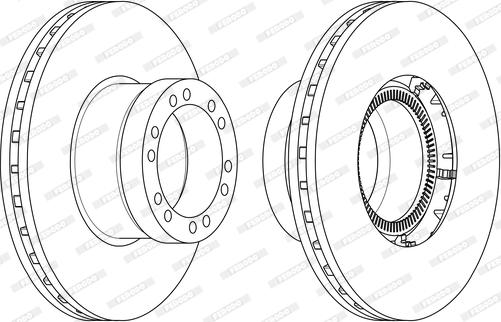 Ferodo FCR350A - Bremžu diski www.autospares.lv