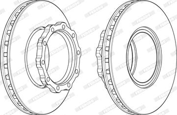 Ferodo FCR353A - Bremžu diski www.autospares.lv