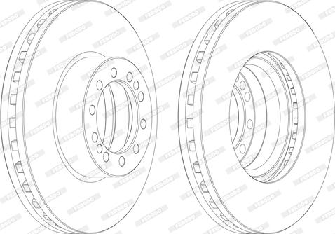 Ferodo FCR257A - Bremžu diski www.autospares.lv