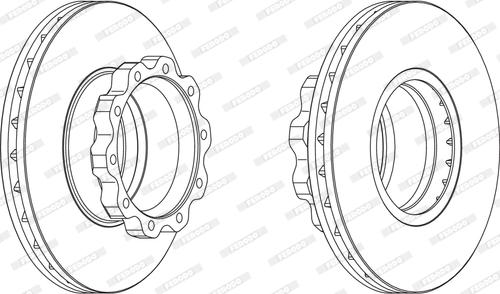 Ferodo FCR215A - Bremžu diski www.autospares.lv