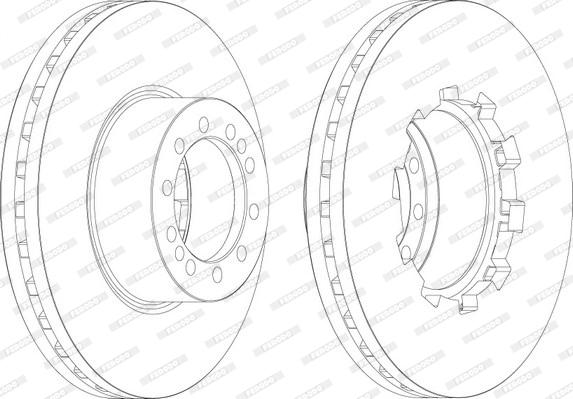 Ferodo FCR283A - Bremžu diski www.autospares.lv