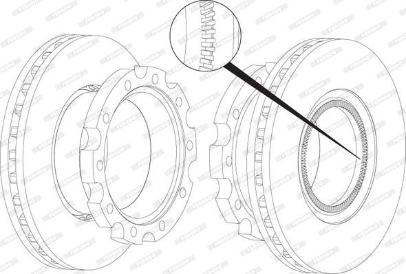 Ferodo FCR223A - Bremžu diski www.autospares.lv