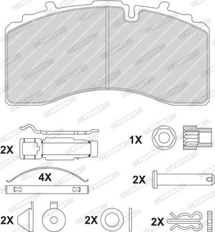 Ferodo FCV4461BFE - Bremžu uzliku kompl., Disku bremzes www.autospares.lv